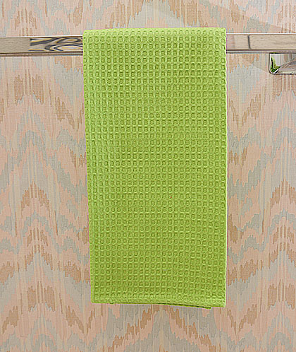 Festive colored waffle weaves kitchen towel. Lime Punch - Click Image to Close